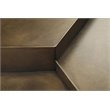 Pemberly Row Modern Metal Coffee Table in Antique Brass