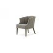 Pemberly Row Polyester Fabric Upholstered Accent Chair in Gray