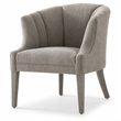 Pemberly Row Polyester Fabric Upholstered Accent Chair in Gray