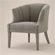 Pemberly Row Polyester Fabric Upholstered Accent Chair in Gray