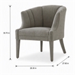 Pemberly Row Polyester Fabric Upholstered Accent Chair in Gray