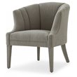 Pemberly Row Polyester Fabric Upholstered Accent Chair in Gray