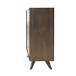 Pemberly Row 5-Drawer Dark Oak & Brass Modern Wood Chest