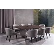 Pemberly Row Upholstered Gray Dining Chair with Engineered Wood Frame