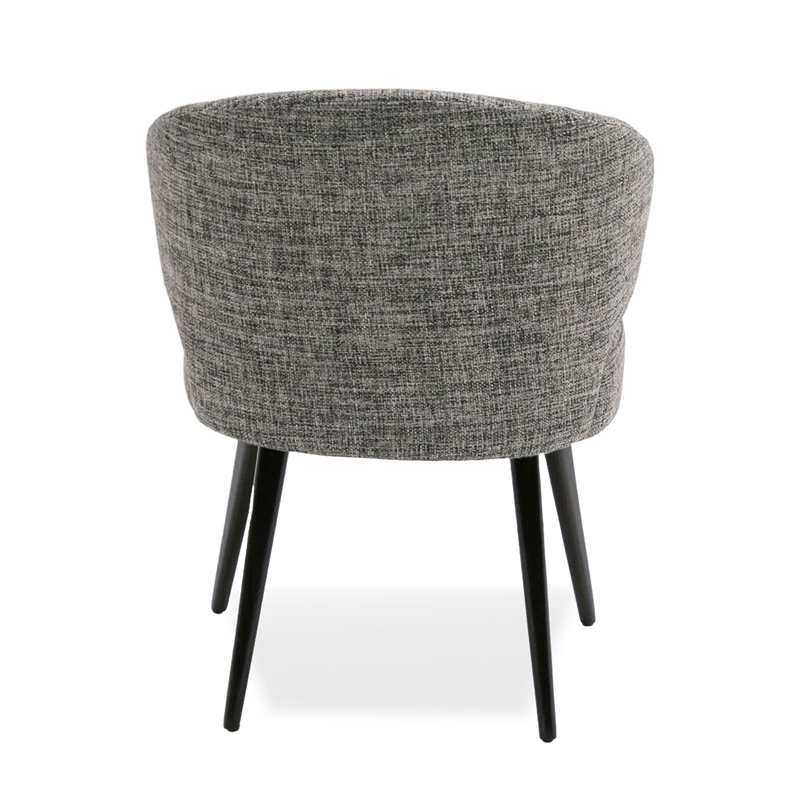 Pemberly Row Upholstered Gray Dining Chair with Engineered Wood Frame