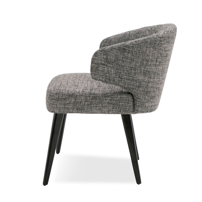 Pemberly Row Upholstered Gray Dining Chair with Engineered Wood Frame