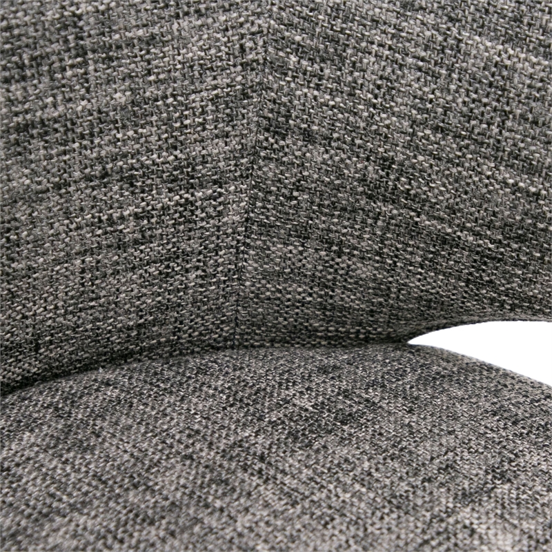 Pemberly Row Upholstered Gray Dining Chair with Engineered Wood Frame