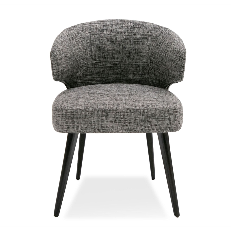 Pemberly Row Upholstered Gray Dining Chair with Engineered Wood Frame