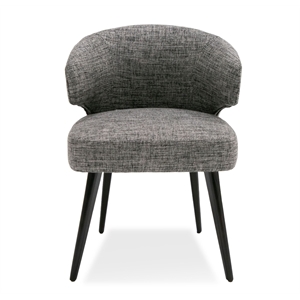 Pemberly Row Upholstered Gray Dining Chair with Engineered Wood Frame