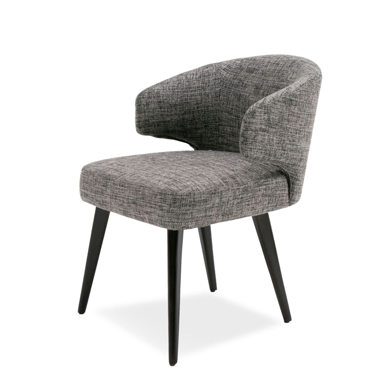 Pemberly Row Upholstered Gray Dining Chair with Engineered Wood Frame