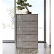 Pemberly Row 5-Drawer Modern MDF Chest in Matte Elm Gray Finish