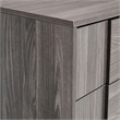 Pemberly Row 5-Drawer Modern MDF Chest in Matte Elm Gray Finish
