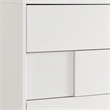 Pemberly Row 5-Drawer Modern Chest in White Gloss with Metal Legs
