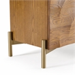 Pemberly Row Modern Buffet with Gold Accents in Walnut Finish