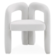 Pemberly Row Glam Velvet Upholstered Dining Chair in White