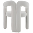 Pemberly Row Glam Velvet Upholstered Dining Chair in White