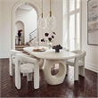 Pemberly Row Glam Velvet Upholstered Dining Chair in White