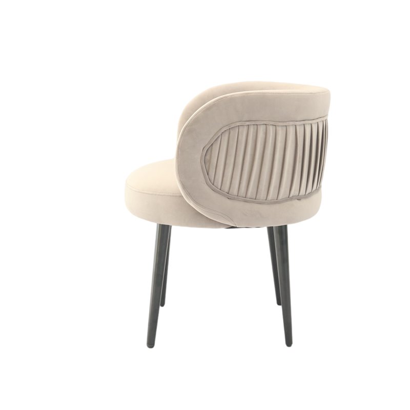 Pemberly Row Velvet & Metal Gray Upholstered Accent Chair