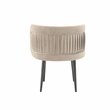 Pemberly Row Velvet & Metal Gray Upholstered Accent Chair