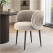 Pemberly Row Velvet & Metal Gray Upholstered Accent Chair