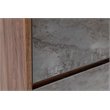 Pemberly Row 5-Drawer Soft Closing Wood Veneer Chest in Gray and Walnut