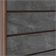 Pemberly Row 5-Drawer Soft Closing Wood Veneer Chest in Gray and Walnut