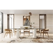 Pemberly Row Modern Tan Fabric Dining Chair with Cast Iron Legs