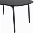 Pemberly Row Tubular Metal Coffee Table with Black Marble Top