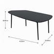 Pemberly Row Tubular Metal Coffee Table with Black Marble Top
