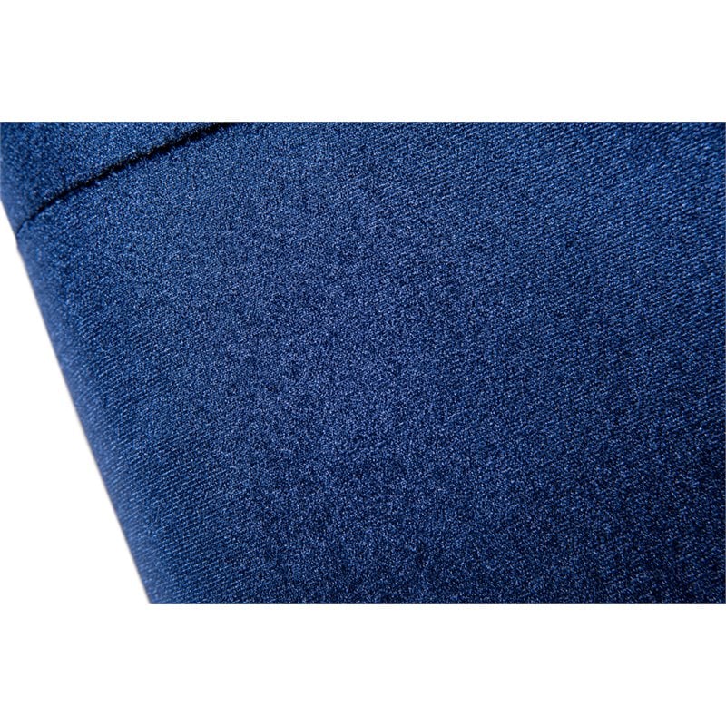 Pemberly Row Microfiber Fabric & Chrome Accent Chair in Blue and Gold