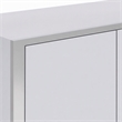 Pemberly Row Modern Buffet in White Glossy Stainless Steel Finish