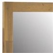 Pemberly Row Solid Acacia Wood Frame Mirror in Light Walnut Finish