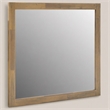 Pemberly Row Solid Acacia Wood Frame Mirror in Light Walnut Finish