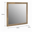 Pemberly Row Solid Acacia Wood Frame Mirror in Light Walnut Finish