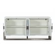 Pemberly Row Modern Buffet with High Gloss Finish and Stainless Steel Legs