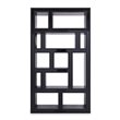 Pemberly Row Contemporary 12-Shelf Ash Black Wood Veneer Bookcase