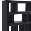 Pemberly Row Contemporary 12-Shelf Ash Black Wood Veneer Bookcase