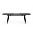 Pemberly Row Addax Solid Wood Extendable Dining Table in Black