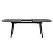 Pemberly Row Addax Solid Wood Extendable Dining Table in Black