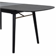 Pemberly Row Addax Solid Wood Extendable Dining Table in Black