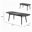 Pemberly Row Addax Solid Wood Extendable Dining Table in Black