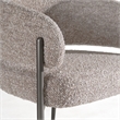 Pemberly Row Modern Gray Fabric with Pewter Finish Dining Chair