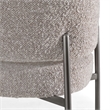 Pemberly Row Modern Gray Fabric with Pewter Finish Dining Chair