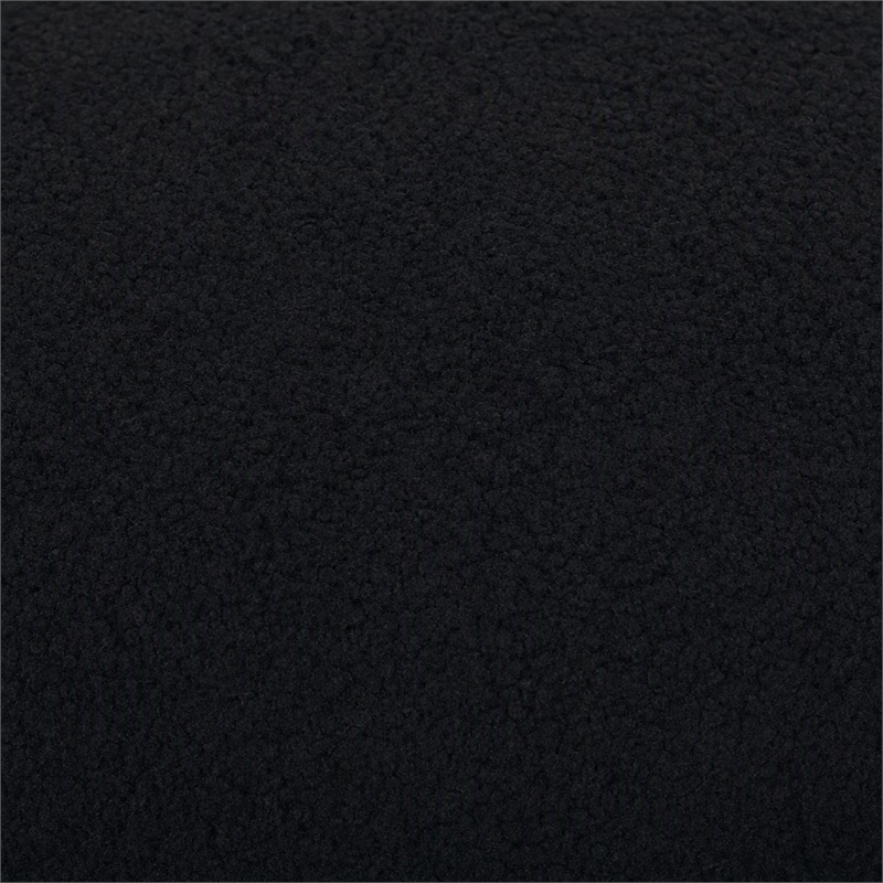 Pemberly Row Modern Black Fabric Accent Chair with Pine Wood Frame