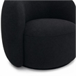 Pemberly Row Modern Black Fabric Accent Chair with Pine Wood Frame