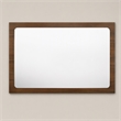 Pemberly Row Modern Rectangular Walnut Mirror in Rubberwood Veneer