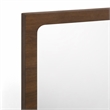 Pemberly Row Modern Rectangular Walnut Mirror in Rubberwood Veneer