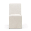 Pemberly Row Set of 2 Modern Beige Fabric Dining Chairs with Brass Legs