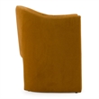Pemberly Row Modern Burnt Orange Fabric Dining Chair with Cast Iron Legs