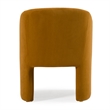 Pemberly Row Modern Burnt Orange Fabric Dining Chair with Cast Iron Legs